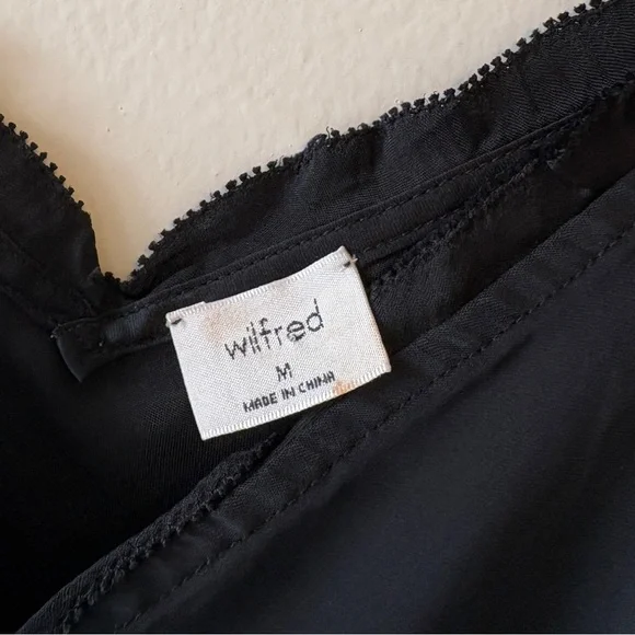 Aritzia Wilfred Only Slip Maxi Maxi Dress Size Medium Black Satin Bias Cut - Picture 7 of 11